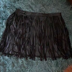 Faux leather mini skirt